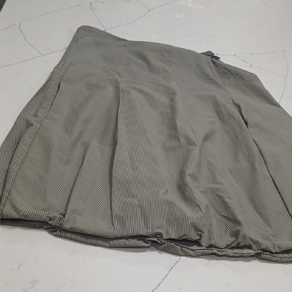 Ronen Chen Tan Midi A-Line Iris Skirt Pleated Work Sz 4 New With Tags - Picture 8 of 14